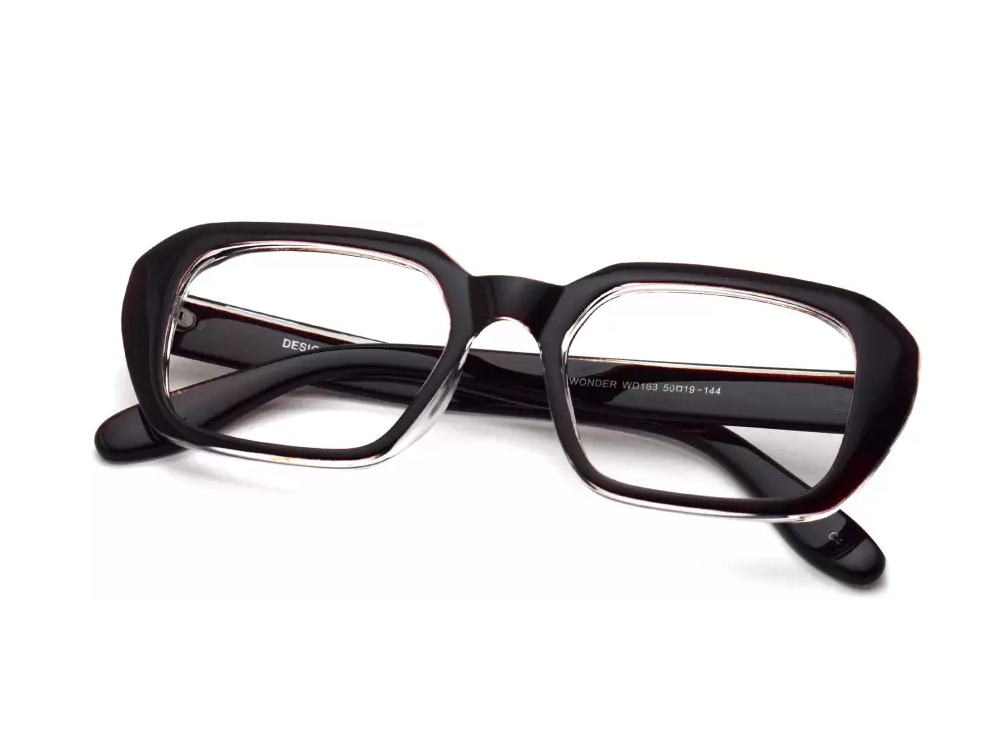 Full Rim Rectangle Glasses – Reddish Brown, 49-50MM