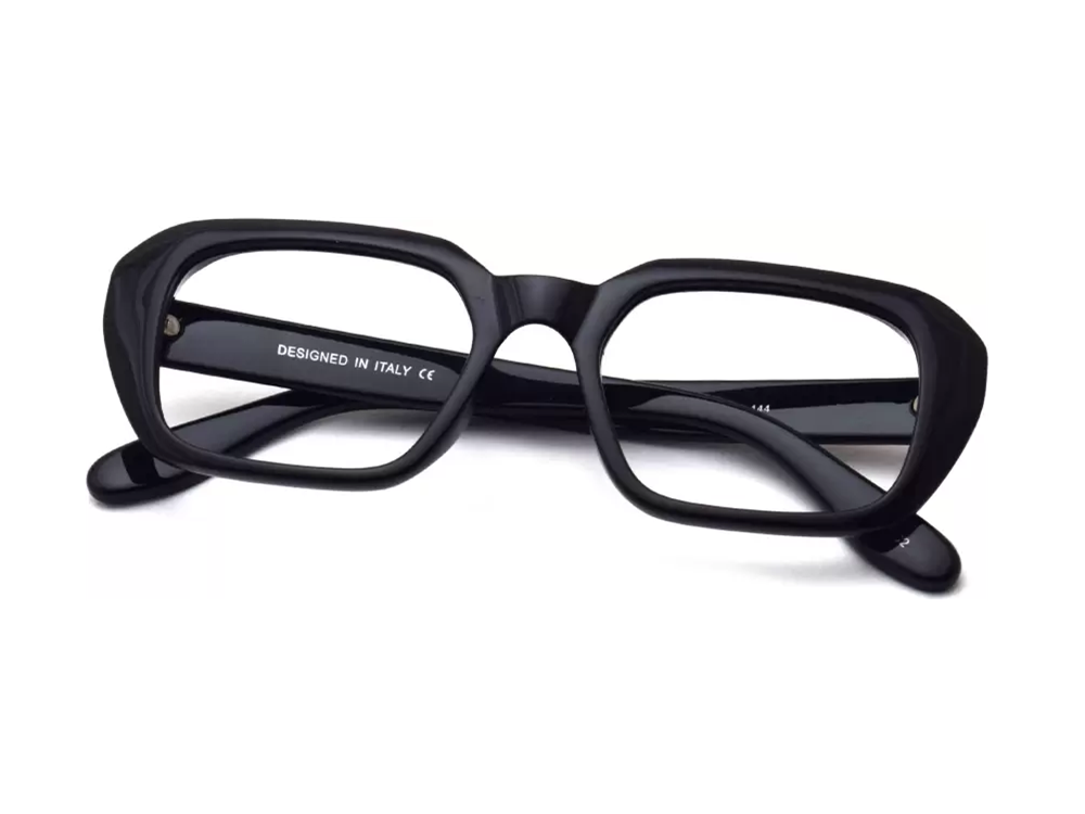 Full Rim Rectangle Glasses – Black, 49-50MM