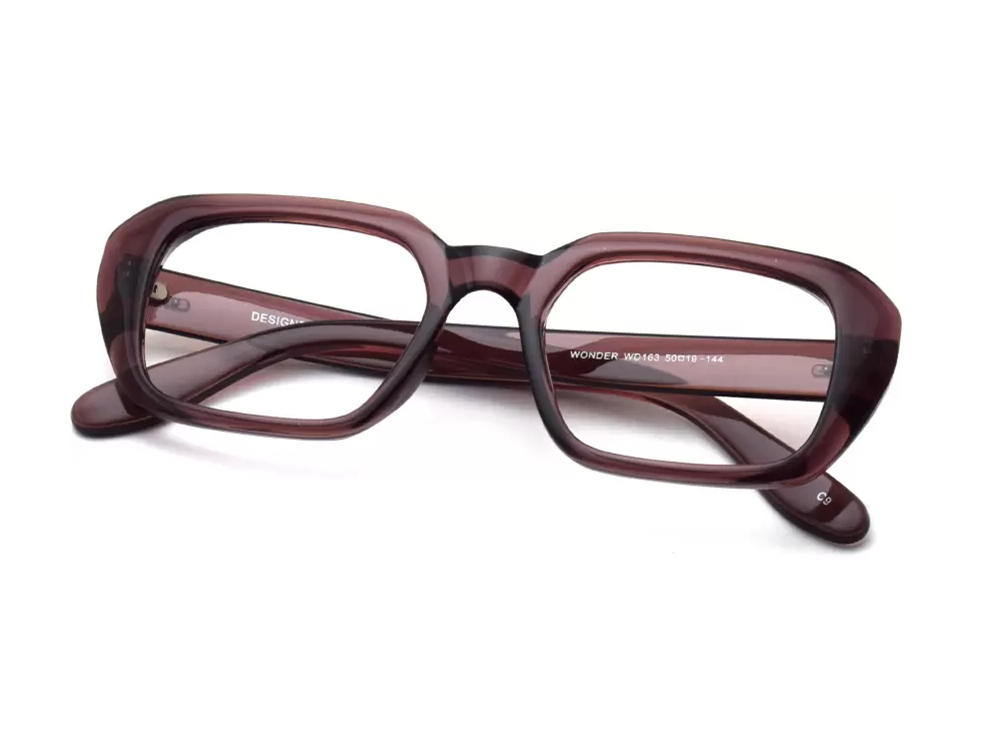 Full Rim Rectangle Glasses – Brown, 49-50MM