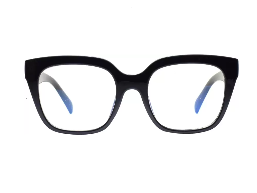 Full Rim Square Glasses – Black, 57-58MM