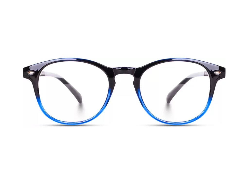 Full Rim Round Frame – Black-Blue, 49-50MM